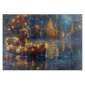 Cocker Spaniel Weihnachtsfeiertage Schneidebrett (Vorderseite)