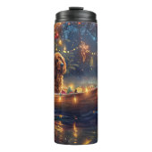 Cocker Spaniel Weihnachtsfeiertage Thermosbecher (Vorderseite)