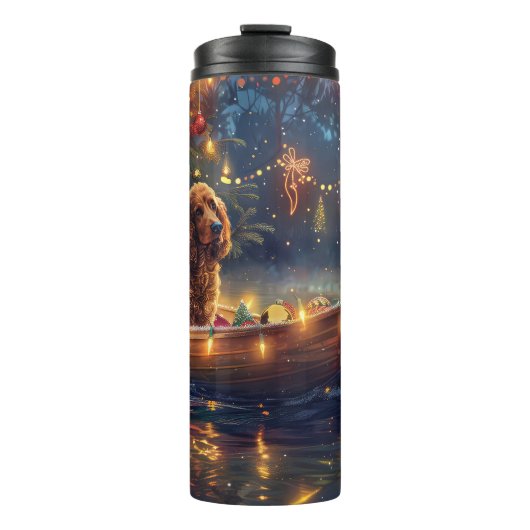 Cocker Spaniel Weihnachtsfeiertage Thermosbecher (Vorderseite)