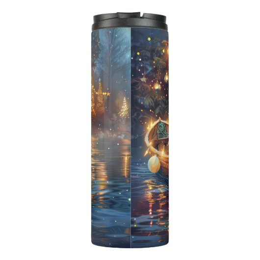 Cocker Spaniel Weihnachtsfeiertage Thermosbecher (Rückseite)