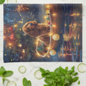 Cocker Spaniel Weihnachtsfestliche Reise Geschirrtuch (Gefaltet)