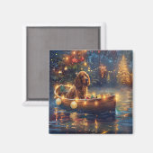 Cocker Spaniel Weihnachtsfestliche Reise Magnet (Vorderseite/Rückseite)