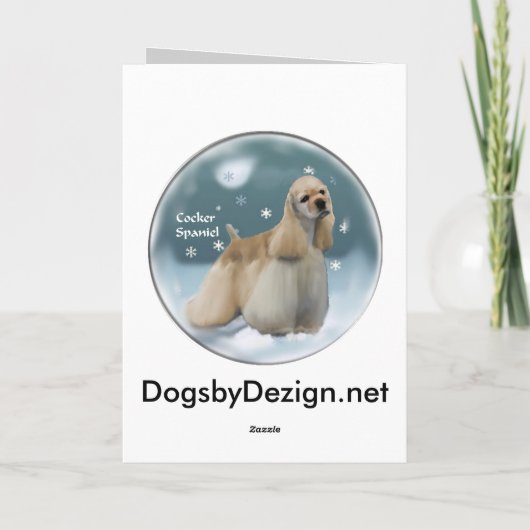 Cocker spaniel-Weihnachtsgeschenke Feiertagskarte (Rückseite)