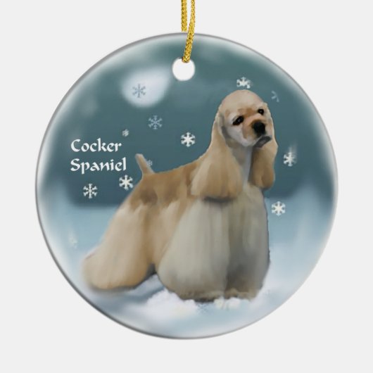 Cocker Spaniel Weihnachtsgeschenke Ornament (Vorne)