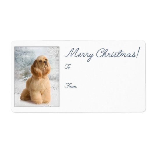 Cocker Spaniel Weihnachtsgeschenke Stickers (Vorne)
