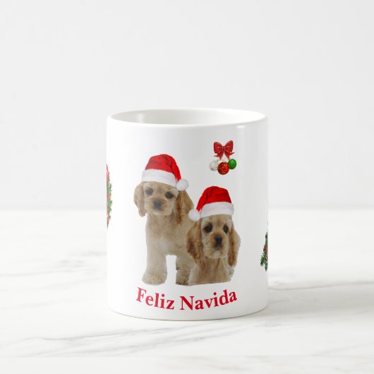 Cocker spaniel Weihnachtskaffee Tasse (Mittel)