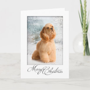 Cocker Spaniel Weihnachtskarte Feiertagskarte