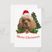 Cocker spaniel Weihnachtskarten Dankeskarte (Vorne/Hinten)