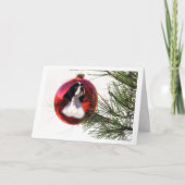 Cocker Spaniel Weihnachtskartenball Feiertagskarte (Vorderseite)