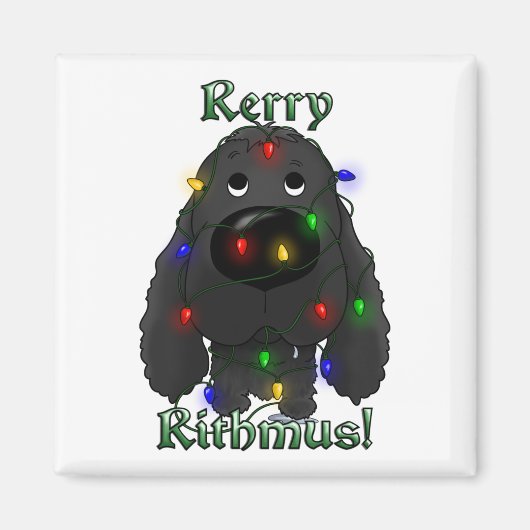 Cocker Spaniel - Weihnachtslicht Magnet (Vorne)