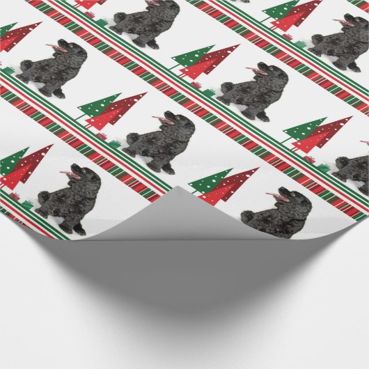 Cocker spaniel-WeihnachtsPackpapier Geschenkpapier (Ecke)