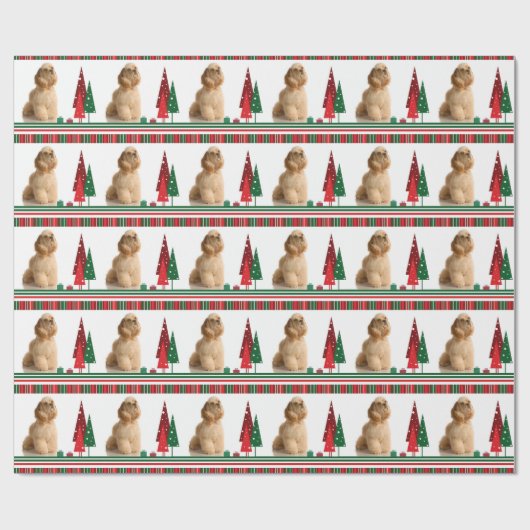 Cocker spaniel-WeihnachtsPackpapier Geschenkpapier (Flach)