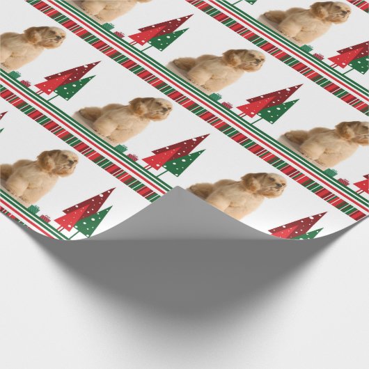 Cocker spaniel-WeihnachtsPackpapier Geschenkpapier (Ecke)