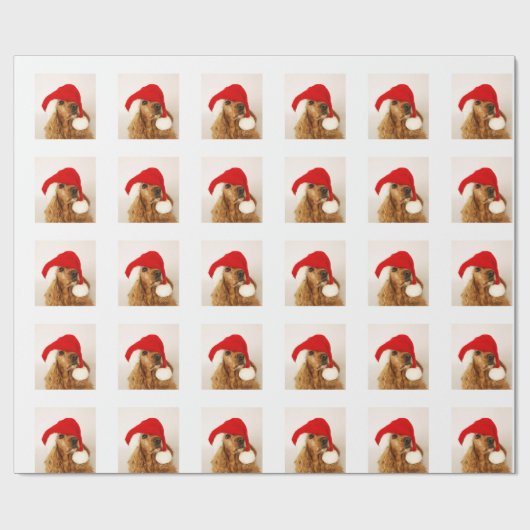 Cocker spaniel-WeihnachtsPackpapier Geschenkpapier (Flach)
