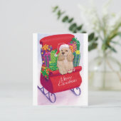 Cocker Spaniel Weihnachtspostcard Feiertagspostkarte (Stehend Vorderseite)