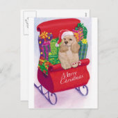 Cocker Spaniel Weihnachtspostcard Feiertagspostkarte (Vorne/Hinten)