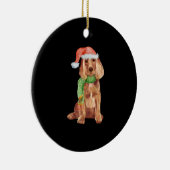 Cocker spaniel Weihnachtssanierung Keramik Ornament (Rechts)