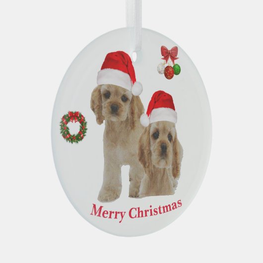 Cocker spaniel Weihnachtsschmuck (Vorderseite Rechts)