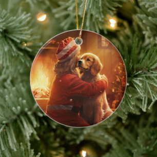 Cocker Spaniel Weihnachtsschmuck, Feuermann Pet Keramik Ornament