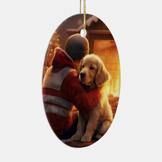 Cocker Spaniel Weihnachtsschmuck, Feuermann Pet Keramik Ornament (Rechts)
