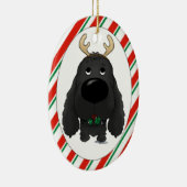 Cocker spaniel-Weihnachtsverzierung Keramikornament (Rechts)