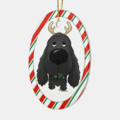 Cocker spaniel-Weihnachtsverzierung Keramikornament (Links)