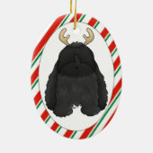 Cocker spaniel-Weihnachtsverzierung Keramikornament (Hinten)