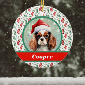 Cocker Spaniel Weihnachtsweihnachtsbäume und Hunde Keramik Ornament