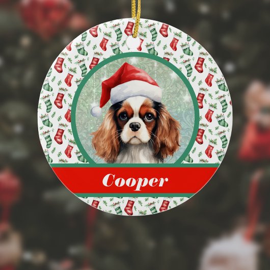 Cocker Spaniel Weihnachtsweihnachtsbäume und Hunde Keramik Ornament