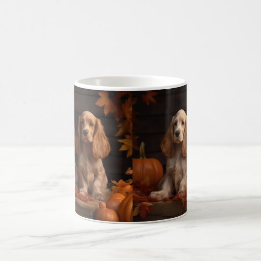 Cocker Spaniel Welpe Autumn Delight Pumpkin Kaffeetasse (Mittel)
