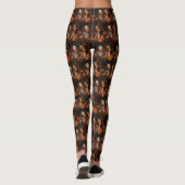 Cocker Spaniel Welpe Autumn Delight Pumpkin Leggings (Rückseite)