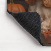 Cocker Spaniel Welpe Autumn Delight Pumpkin Mousepad (Ecke)