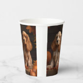 Cocker Spaniel Welpe Autumn Delight Pumpkin Pappbecher (Rechts)