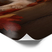 Cocker Spaniel Welpe Autumn Delight Pumpkin Poster (Ecke)