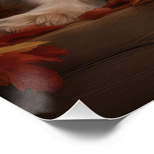 Cocker Spaniel Welpe Autumn Delight Pumpkin Poster (Ecke)