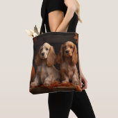 Cocker Spaniel Welpe Autumn Delight Pumpkin Tasche (Von Nahem)