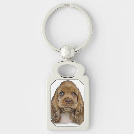 Cocker Spaniel Welpe Schlüsselanhänger (Vorderseite)
