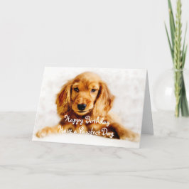 Cocker spaniel-Welpen-alles- Gute zum Karte
