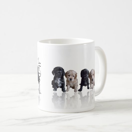 Cocker spaniel-Welpen Kaffeetasse (VorderseiteRechts)