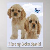 Cocker-Spaniel-Welpen-Poster Poster (Vorne)