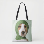Cocker spaniel-Welpen-tragende Wolle-Kappe Tasche (Vorderseite)
