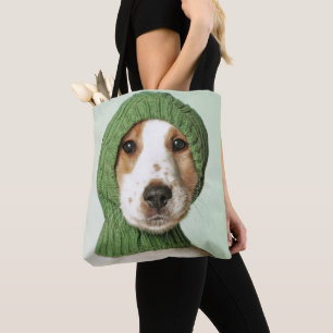 Cocker spaniel-Welpen-tragende Wolle-Kappe Tasche
