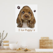 Cocker Spaniel Welpenposter Poster (Küche)