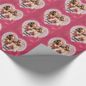 Cocker Spaniel Welppies Valentines Geschenkpapier (Ecke)