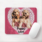 Cocker Spaniel Welppies Valentines Mousepad (Mit Mouse)