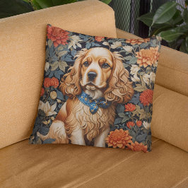 Cocker Spaniel William Morris Inspirierte Floral Kissen