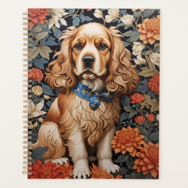 Cocker Spaniel William Morris Inspirierte Floral Planer