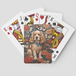 Cocker Spaniel William Morris Inspirierte Floral Spielkarten