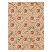 Cocker spaniel-Wort-Kunst Tischdecke (Vorderseite)