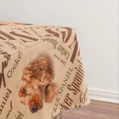 Cocker spaniel-Wort-Kunst Tischdecke (Beispiel)